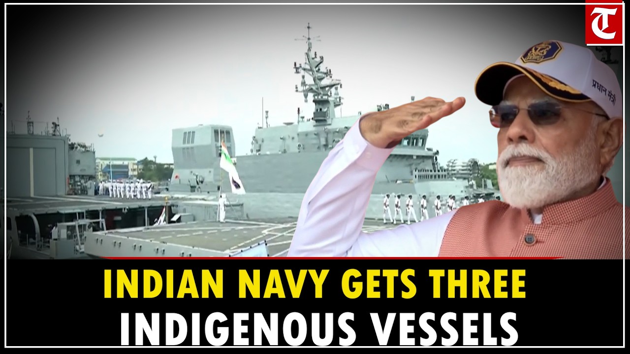 PM Modi Commissions Three Indigenous Naval Vessels in Kolkata, Strengthening Maritime Security