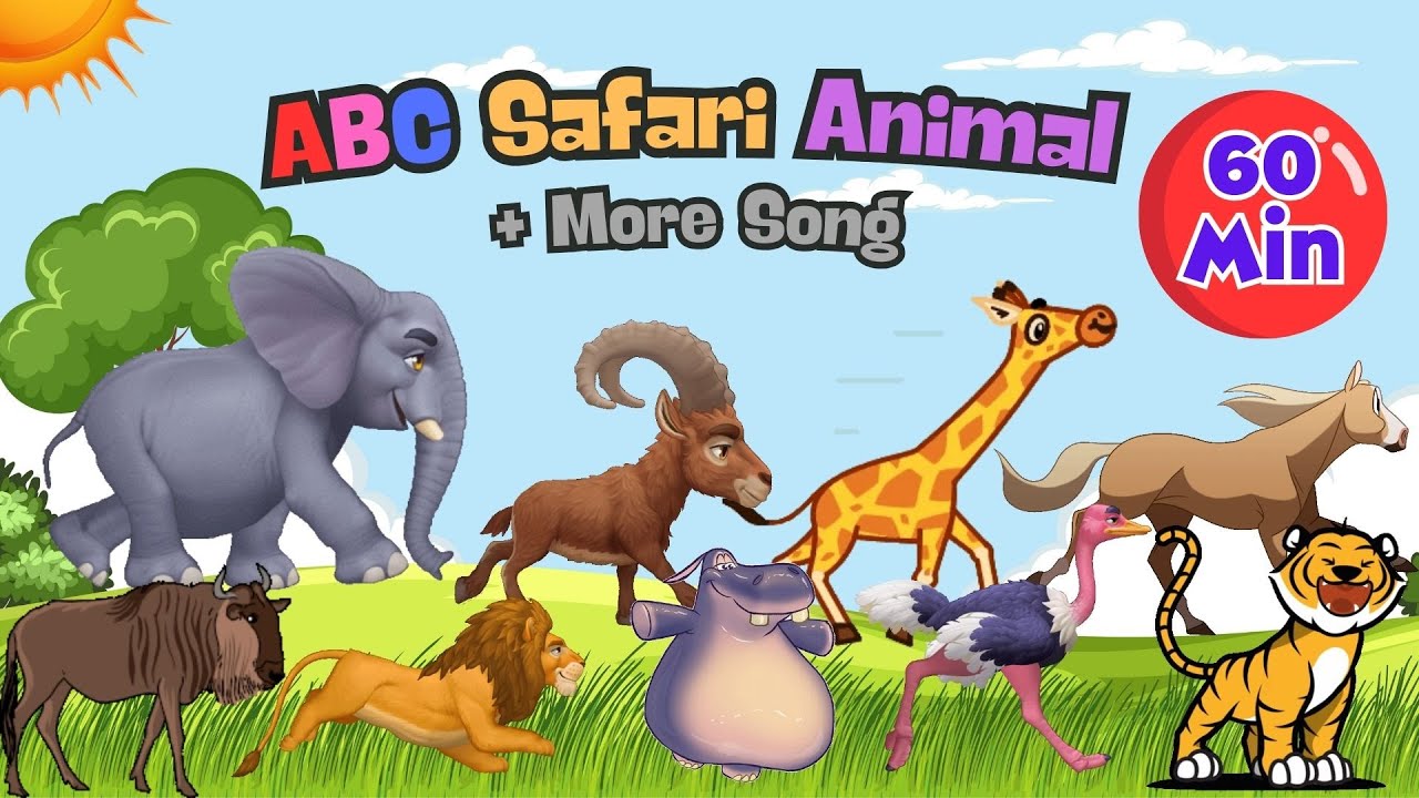 ABC Safari Animals Sounds Song + ABC Animals + Farm Animals Sounds Song + More | Little Puppy Learn