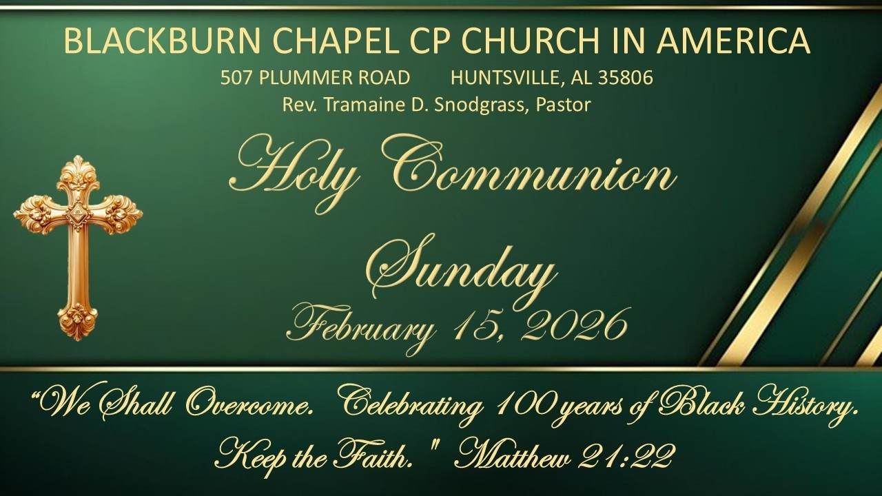 Morning Worship Holy Communion February 15th 2026, with Pastor Snodgrass in charge of service.