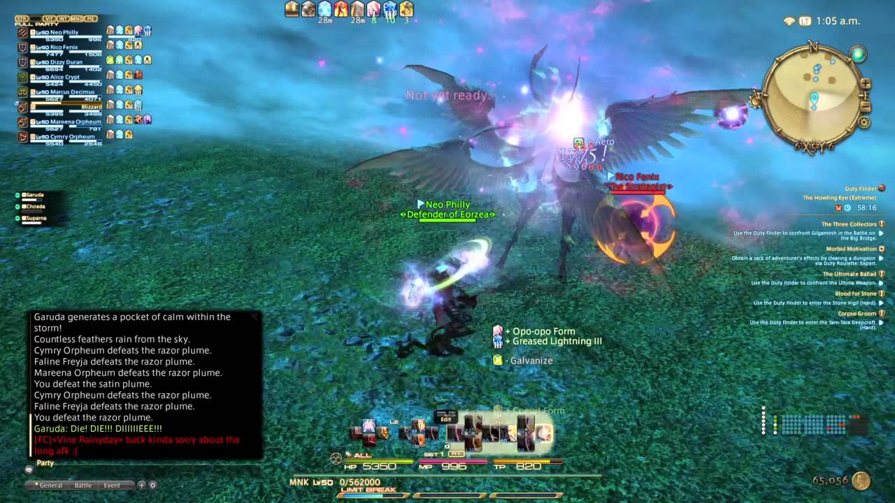 FINAL FANTASY XIV: A Realm Reborn GAMEPLAY: THE HOWLING EYE (GARUDA - EXTREME)