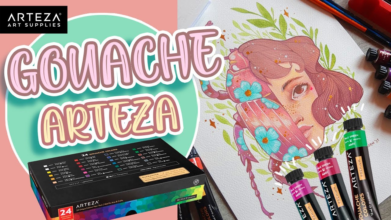GOUCHE ARTEZA | Primer ilustración usando gouache!!! #gouche #arteza #ilustracion