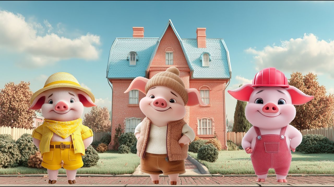 Three Little Pigs | Fun Cartoon Song with Moral Story