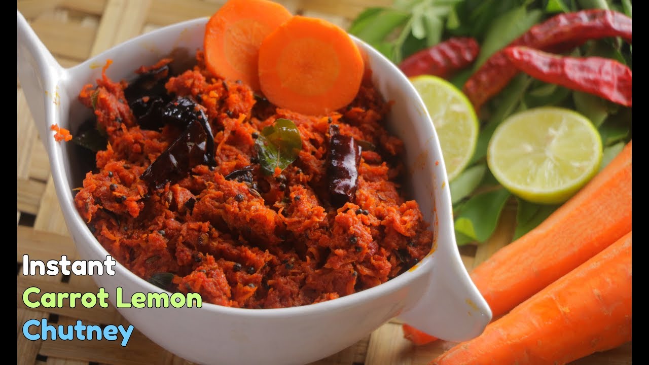 ఐదే నిమిషాల్లో కేరట్ నిమ్మకాయ కారం |  Instant 5 mins Carrot Lemon Chutney in telugu @VismaiFood