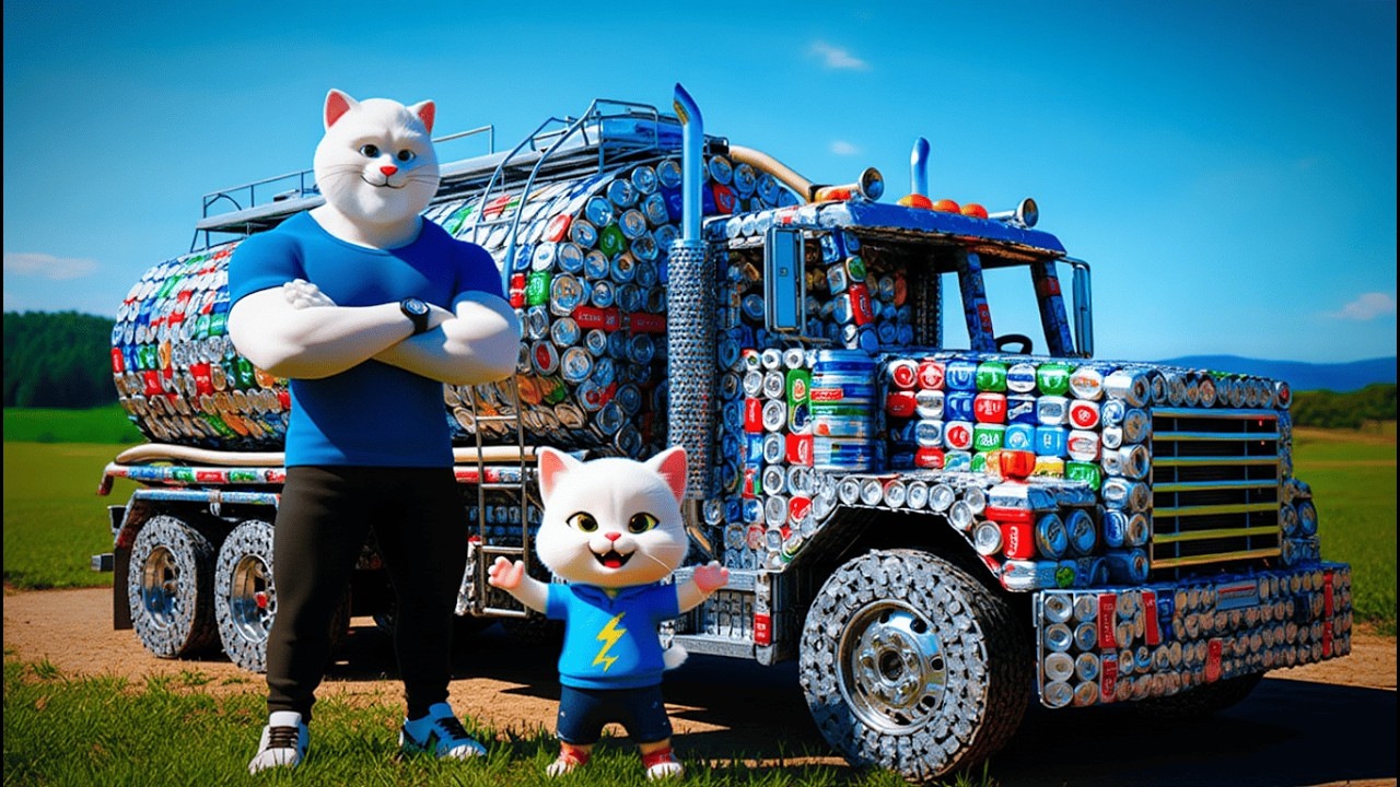 Kitten’s Soda Can Watering Truck Was a Joke to Everyone:The Final Scene Is Unbelievable|Ai Cat Story