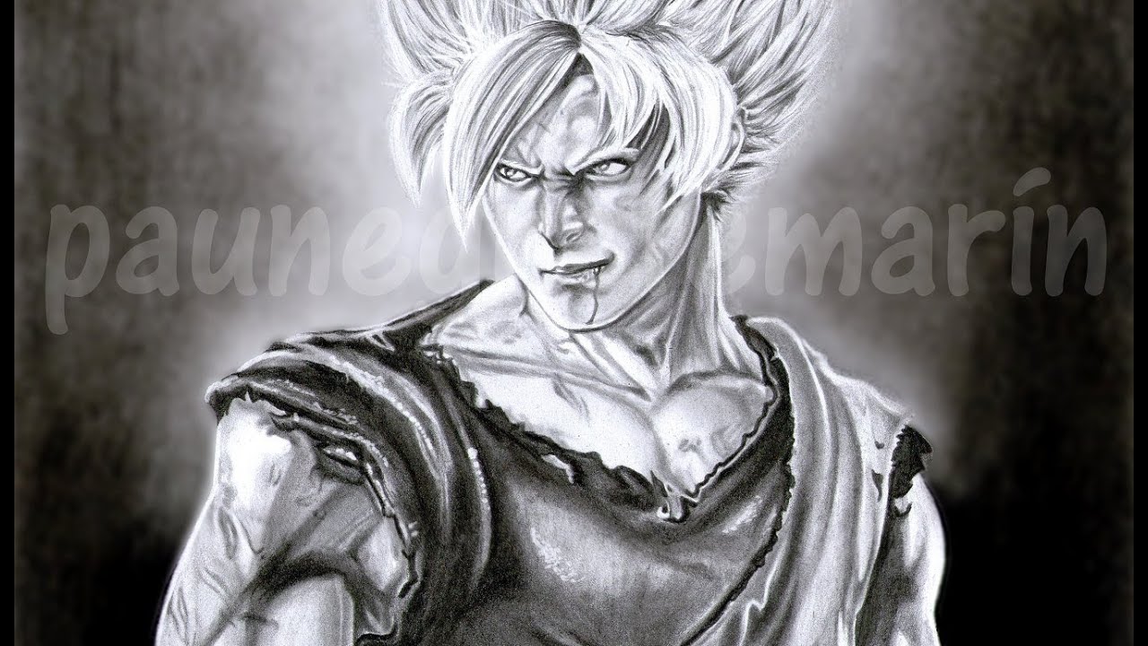 Retrato A LAPIZ de GOKU REALISTA (*paunegretemarin*Retrato a lápiz*) DRAGON BALL Z