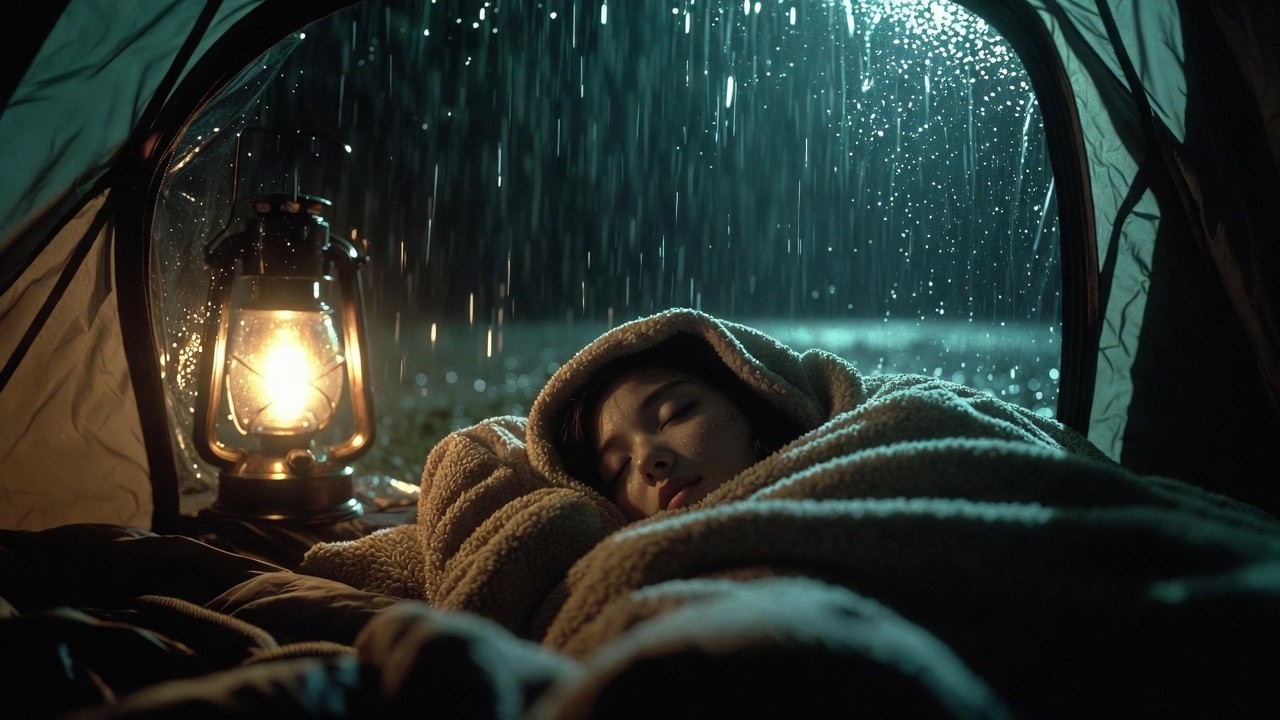 Heavy Rain Outside Tent 🌧️ | Calm Rain Ambience for Deep Sleep & Relaxation