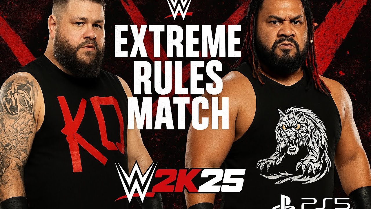 WWE 2K25- Kevin Owens vs Jacob Fatu | Extreme Rules Match | Gamefact | PS5 Gameplay