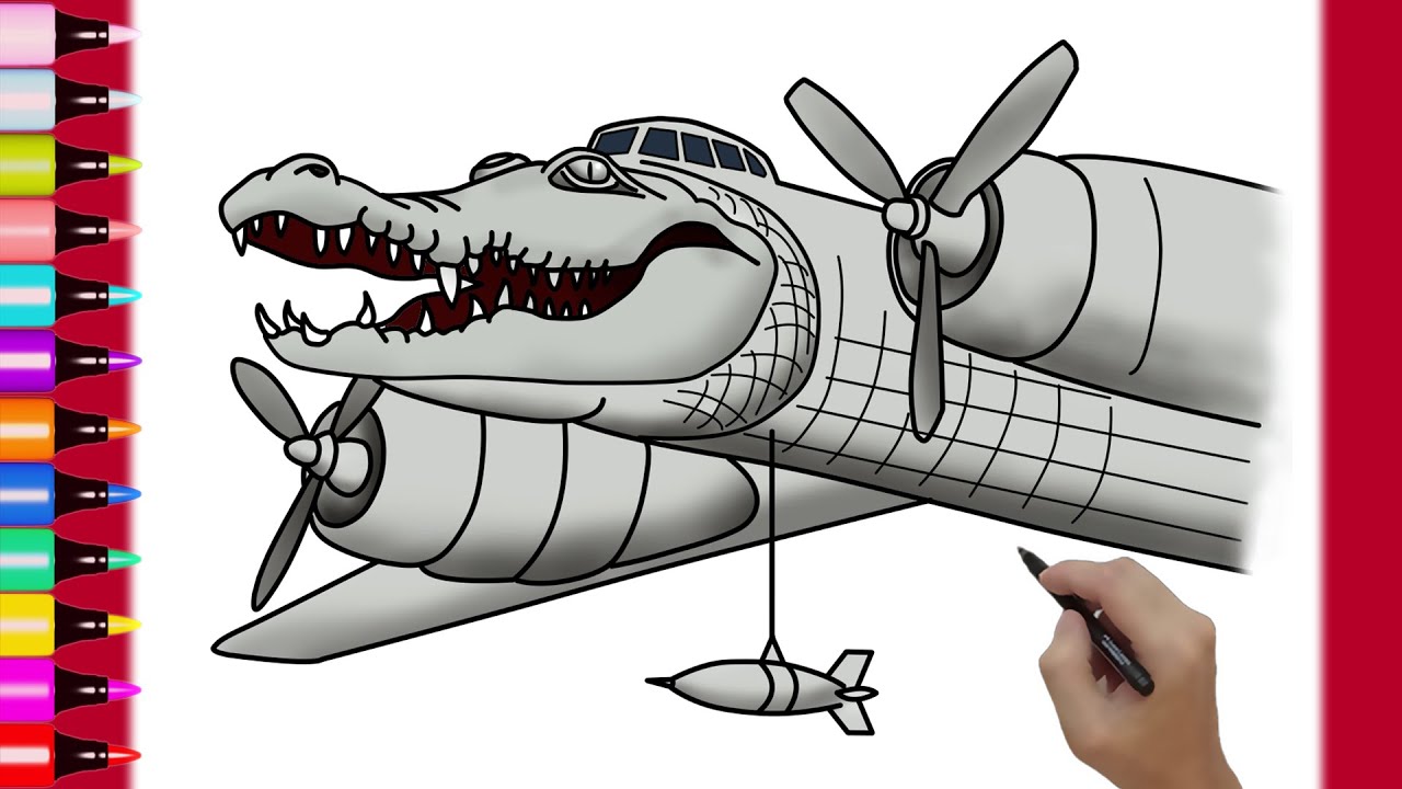 How to Draw Bombardino Crocodilo - Easy Step by Step Drawing #brainrot #memes
