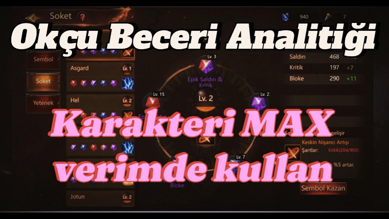 Yaycı Rehberi Part 2 (Beceri, Sembol , Soket, Yetenek) I Wartune ultra