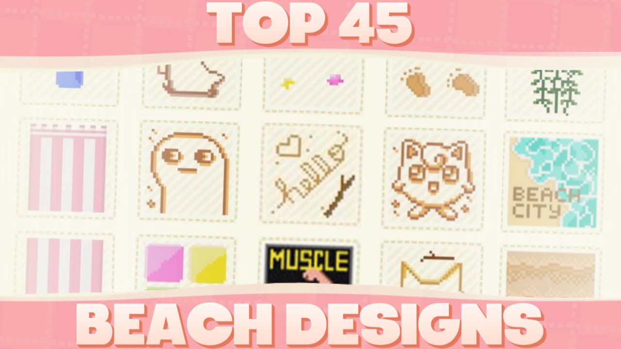 Top 45 Custom Beach Designs For Animal Crossing New Horizons!