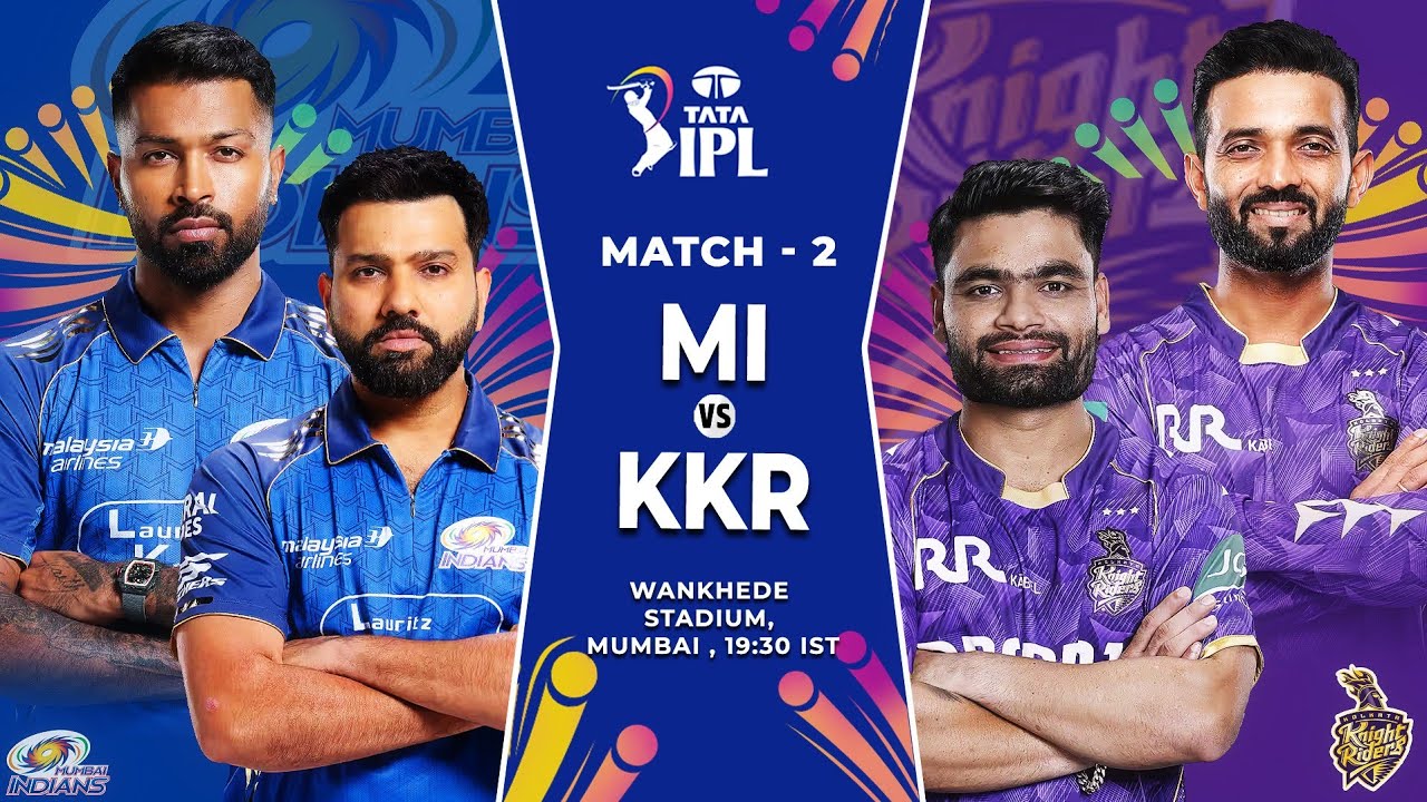 MI vs KKR Match Preview, MI vs KKR Playing 11, MI vs KKR Stats & Prediction 2nd Match, IPL 2026