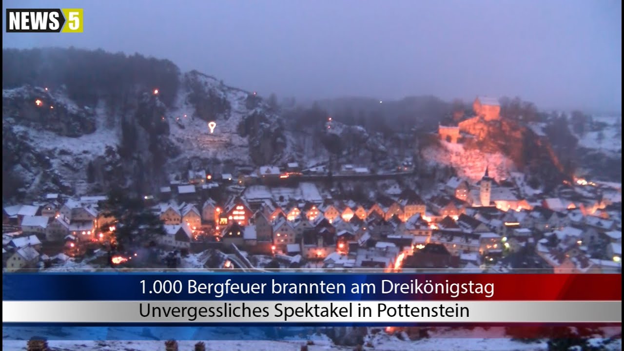 07.01.2016 (BT) 1000 Bergfeuer brannten am Dreikönigstag