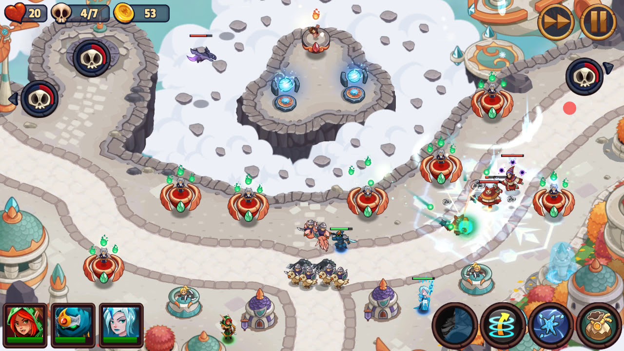 Realm Defense - World 4 Level 94-Cloudveil Cruise - Campaign 3 Stars