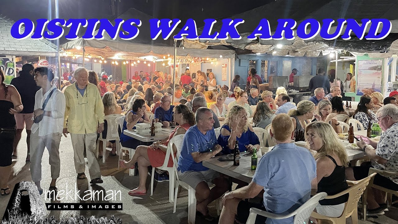 Walking the Friday Night Oistins Fish Fry in Barbados