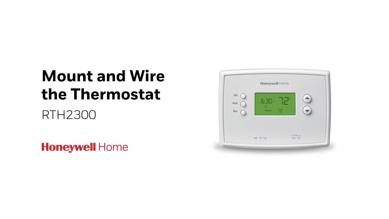 Mount and Wire the RTH2300 Thermostat