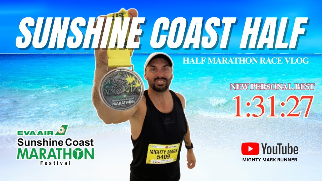 Chasing Sub-90 | Sunshine Coast Half Marathon 2025 Full Race Vlog 🏃‍♂️🔥