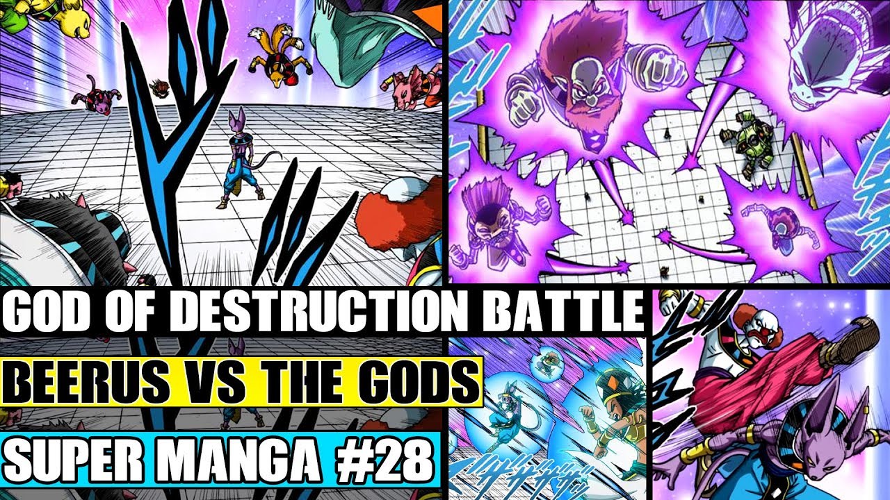 GODS OF DESTRUCTION BATTLE! Beerus Vs All The Gods! Dragon Ball Super Manga Chapter 28 Review