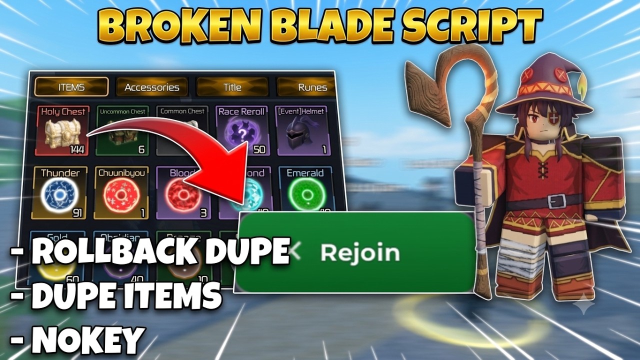 Broken Blade Script *NOKEY* - ROLLBACK DUPE, DUPE ITEMS, GET ITEMS | PASTEBIN (MOBILE & PC)