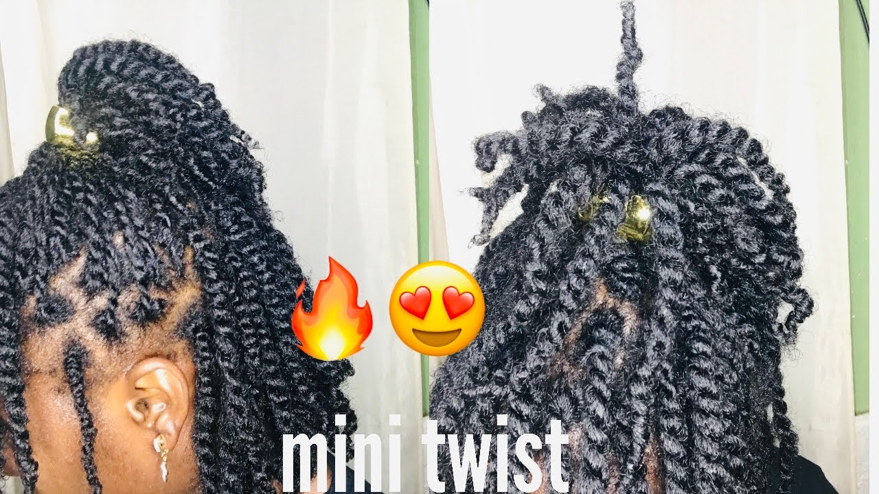 Mini-Twist on 4c natural hair ft Cantu twist and lock gel