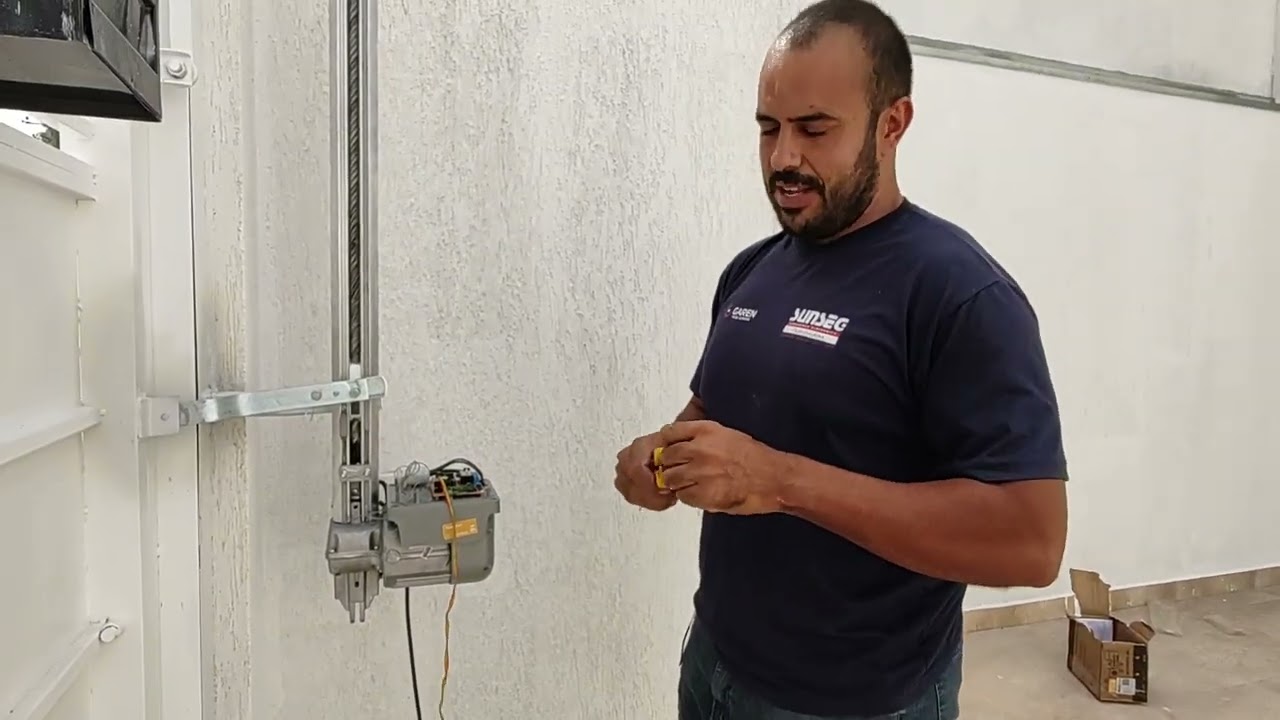 Instalação de trava automática (parte elétrica), instalação do módulo 8f da GAREN,