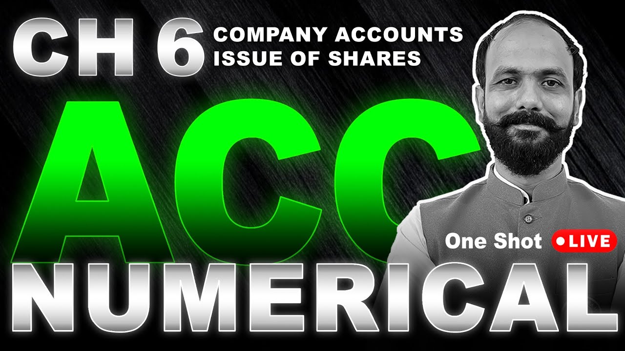 Class 12 Accounts Ch 6 Issue Of Shares MP Board 2025 - ACC LIVE Ritesh sir
