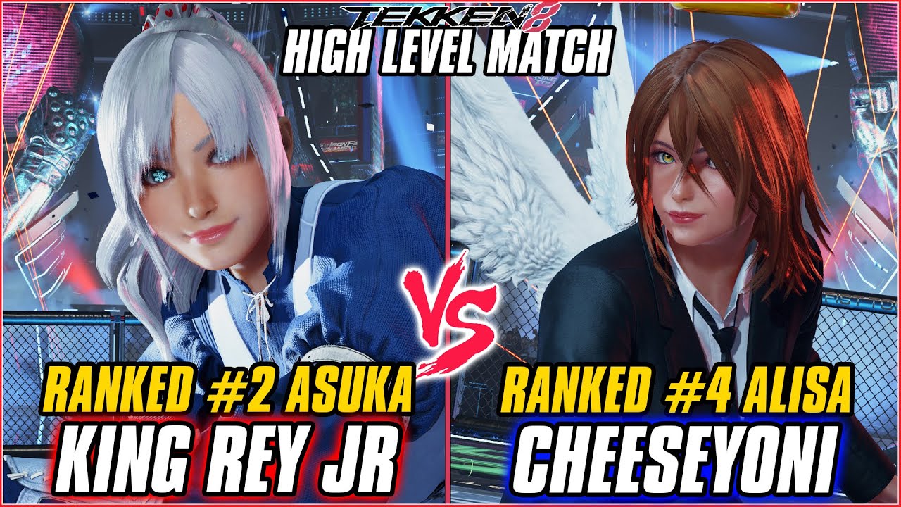 TEKKEN 8 ▰ KING REY JR (#2 Ranked Asuka) vs CHEESEYONI (#4 Ranked Alisa) ▰ T8 HIGH LEVEL GAMEPLAY