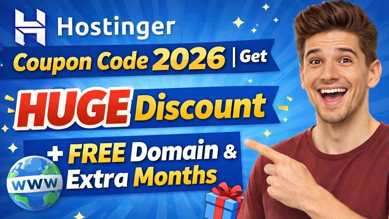 Hostinger Coupon Code 2026 | Get HUGE Discount + FREE Domain & Extra Months