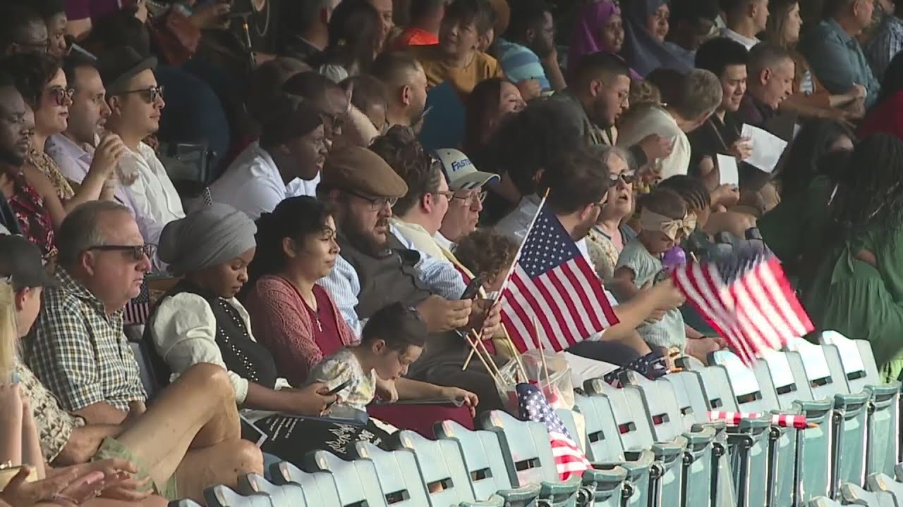 400 new US citizens celebrate Friday at Kauffman Stadium