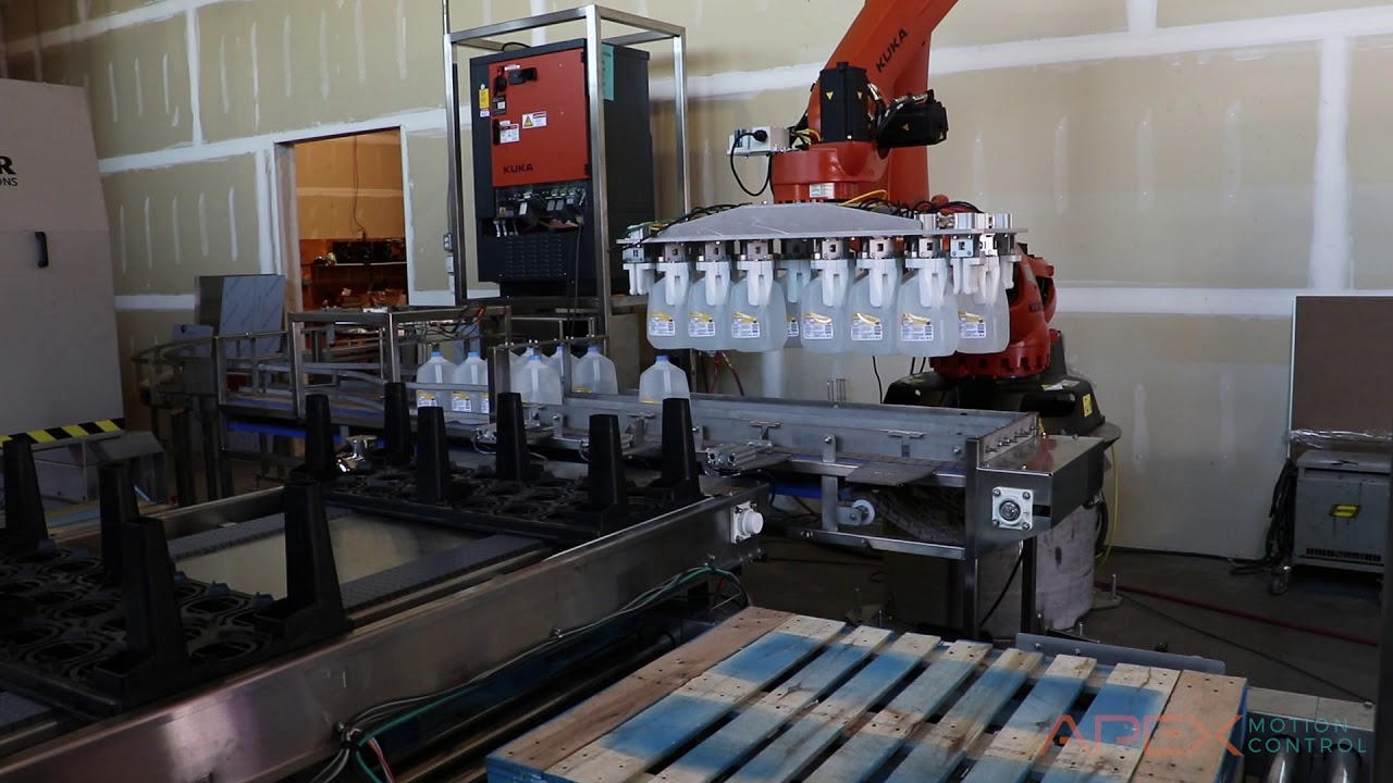 4 Gallon Milk Jug Palletizing
