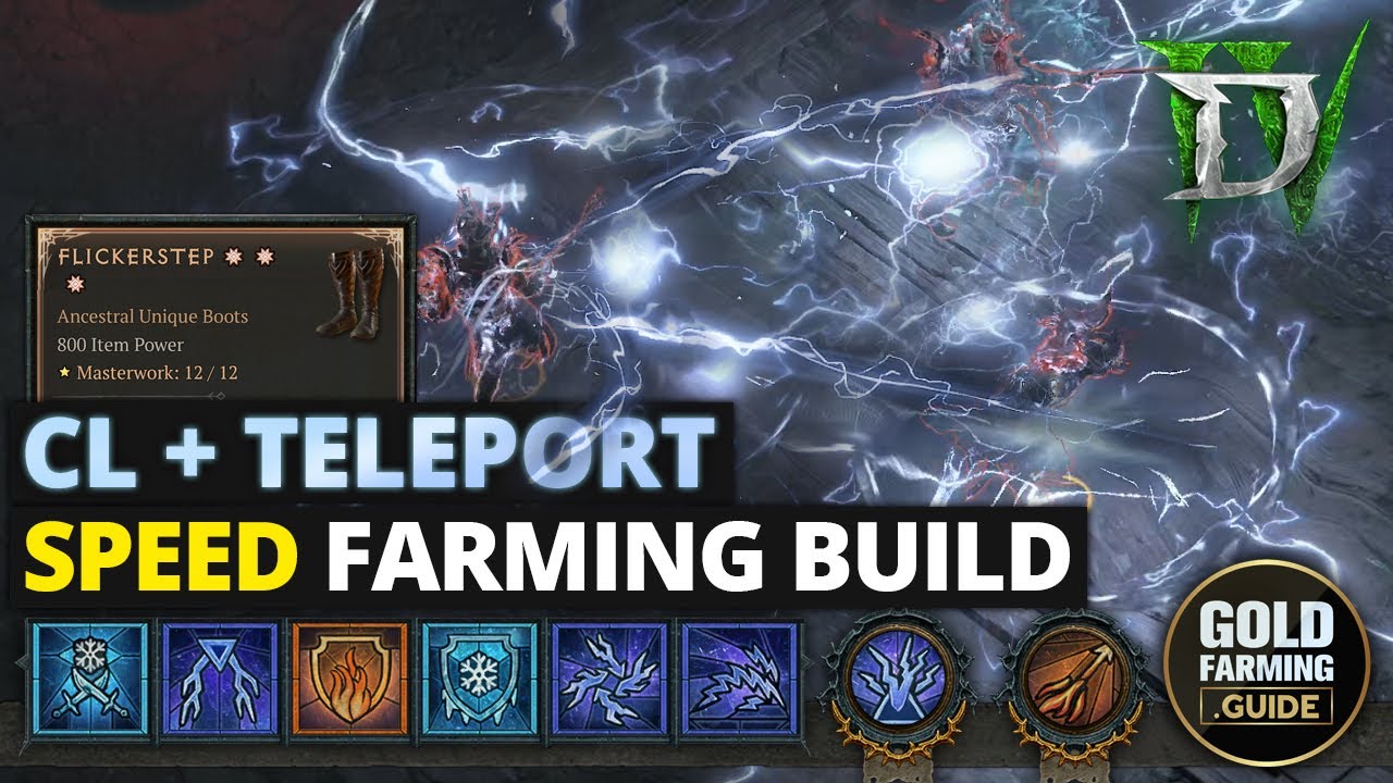 Chain Lightning Teleport Speedfarming - The Fastest Sorcerer Build in Season 6 Vessel of Hatred VoH