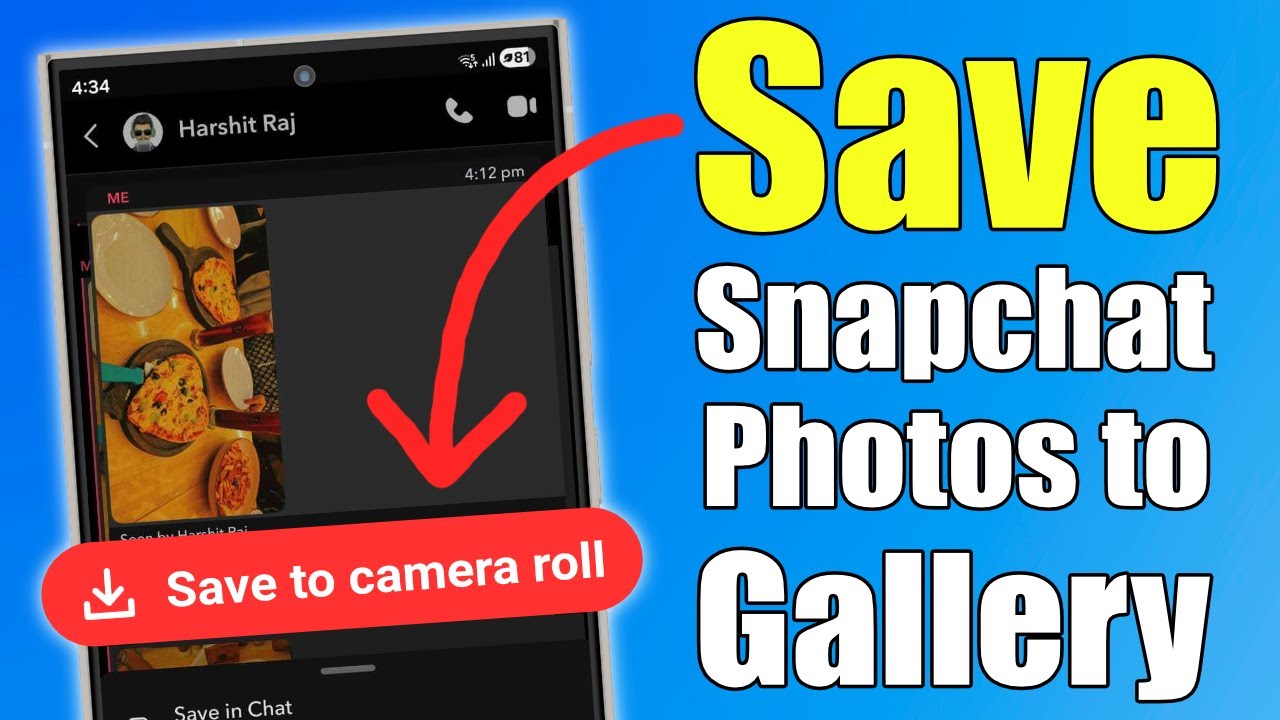 How to Save Snapchat Photos to your Gallery (Easy Way)