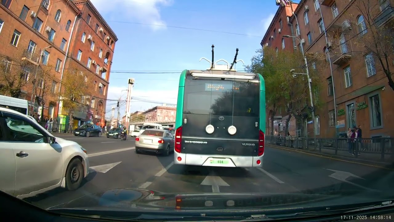 Admiral Isakov ave➡️Hrachya Kochar st.🇦🇲car tour the streets of Yerevan  ավտո տուր Երևանի փողոցներով