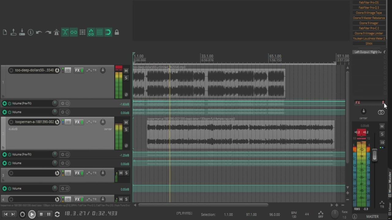 Mixed female vocals from looperman