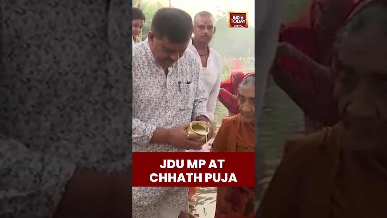 JDU MP #sanjayjha Performs #chhathpuja at #patna Ghat | #bihar  #chhath2025
