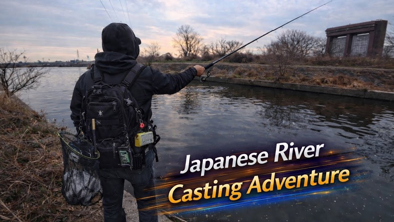 Fishing with ultralight rod in Japanese River 