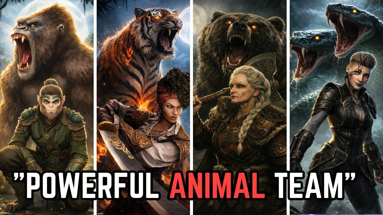 I Use Only Animal Heroes 😮🔥 Powerful Heroes with Animal Pet ~ Part-1 || Shadow Fight 4 Arena 