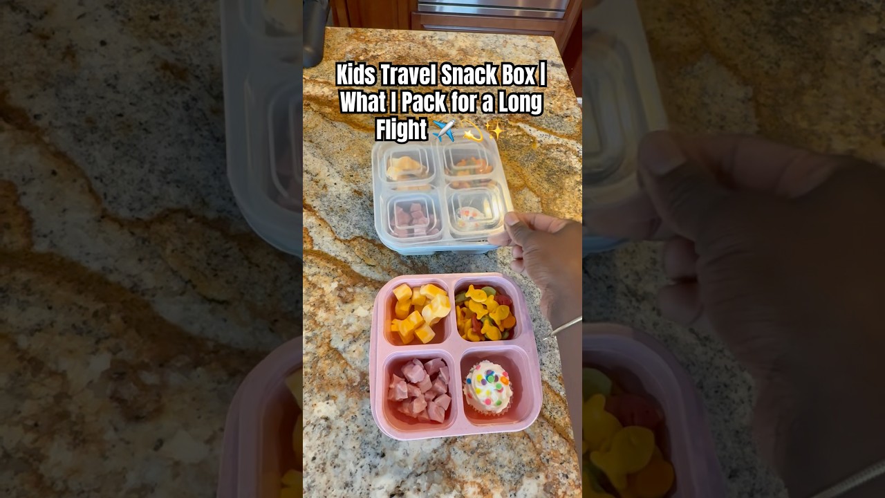 Genius Travel Snack Ideas for Kids on Planes  #shorts #travel #snacks #snackbox #asmr