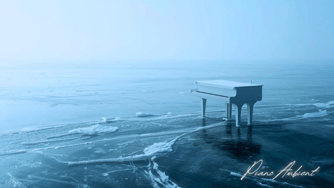 Ice Lake Piano with Crystal Synth Pads — Winter Ambient Music for Sleep & Meditation