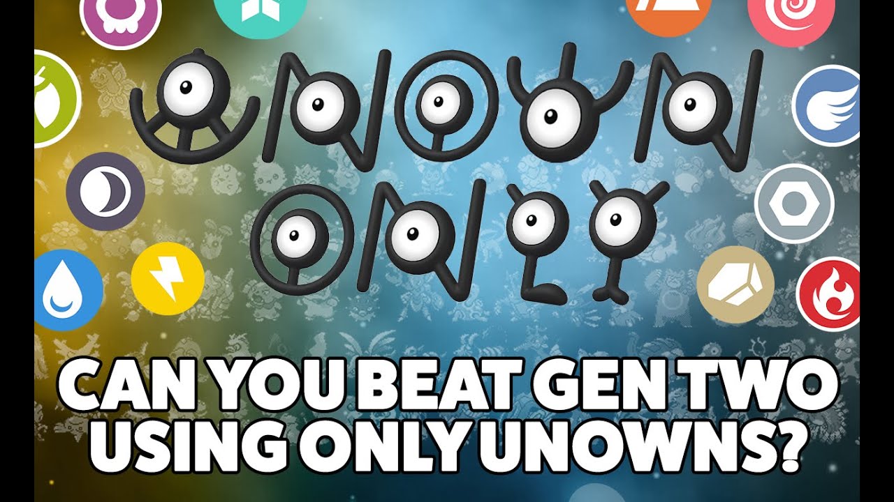 Can I beat Pokemon Gold using ONLY A TEAM OF UNOWN?