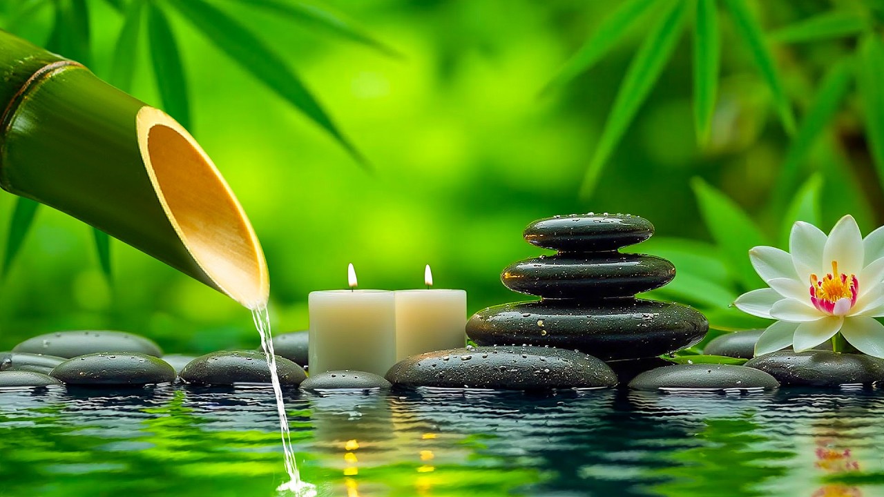 Healing Piano + Water Sounds 🌿 Sleeping Music, Stress Relief Meditation and Mind Relaxation