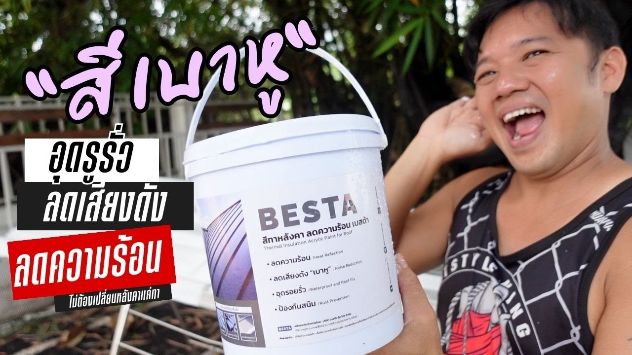 รีวิว สีทาหลังคา ลดเสียง กันความร้อน เบสต้า เบาหู  #T3B #สีเบาหู #Besta