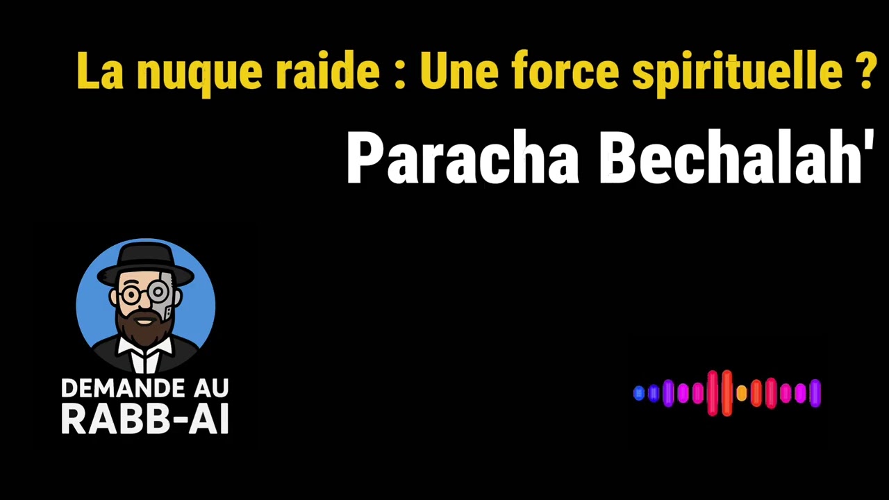 🔥 Paracha Bechalah | La nuque raide est un secret spirituel