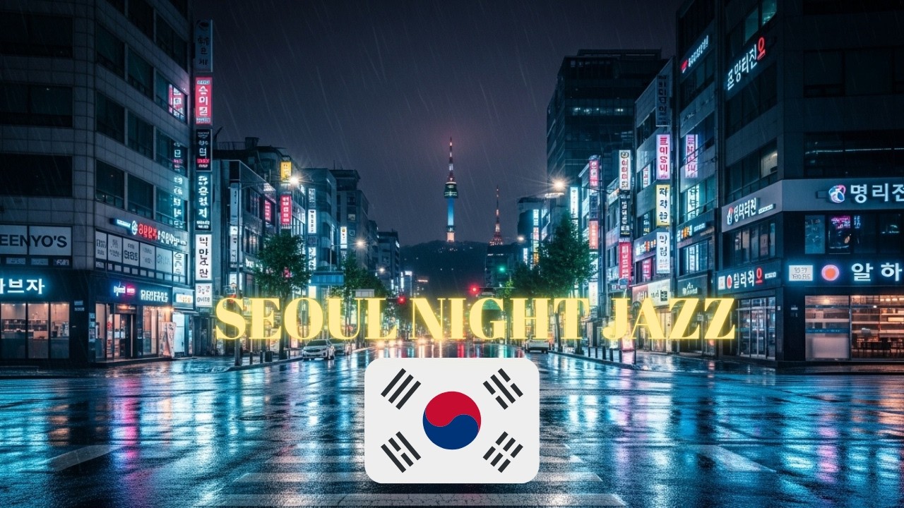 Seoul Night Jazz – Neon Rain Lofi Vibes 🌧️🇰🇷