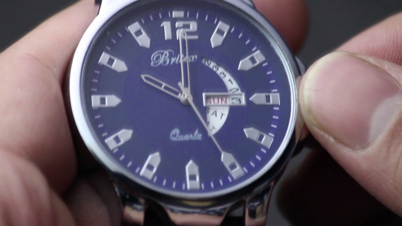 Instructions: How to adjust day and date in Britex watches