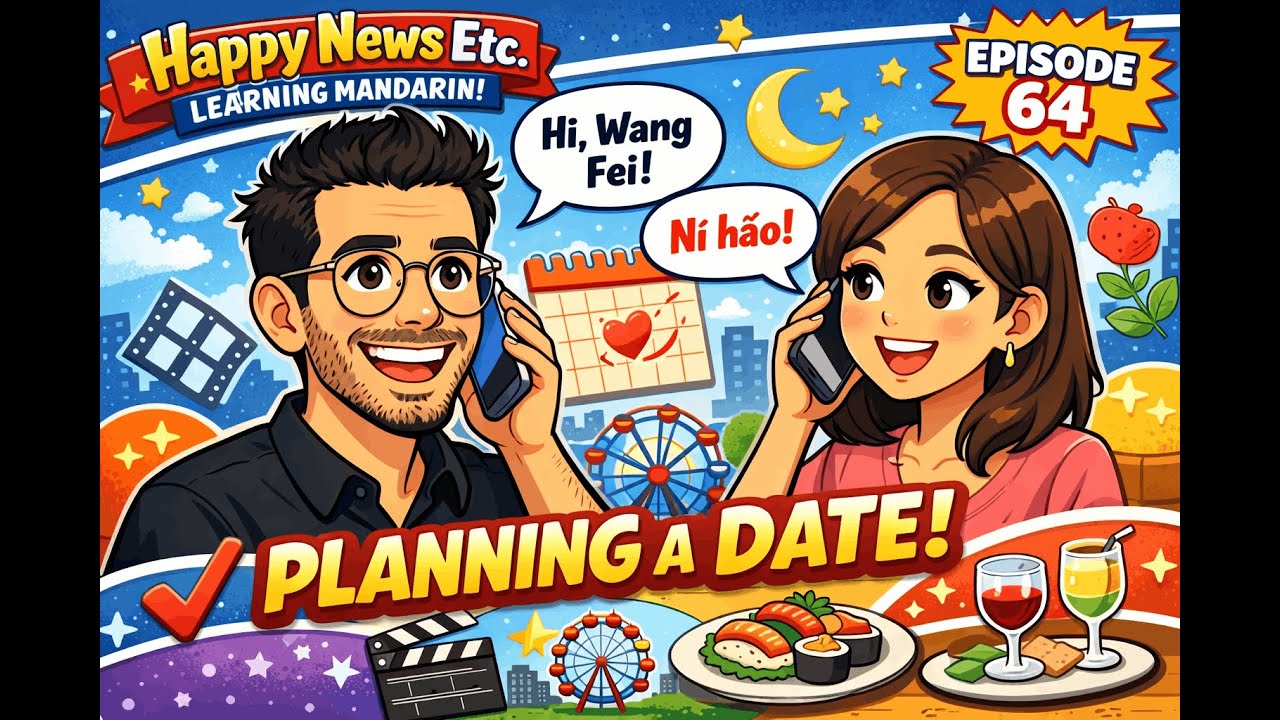 Learning Mandarin EP64 - Can You Plan a Date? | Happy News, etc.