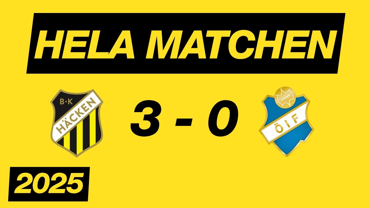 BK Häcken - Östers IF (3-0) Hela matchen Svenska cupen 2025
