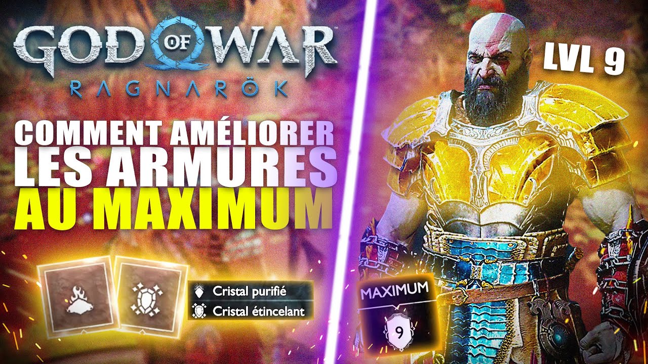 God Of War Ragnarök : Améliorer les Armures au MAX LVL 9 ! (Cristal Luisant, Purifié, Étincelant...)