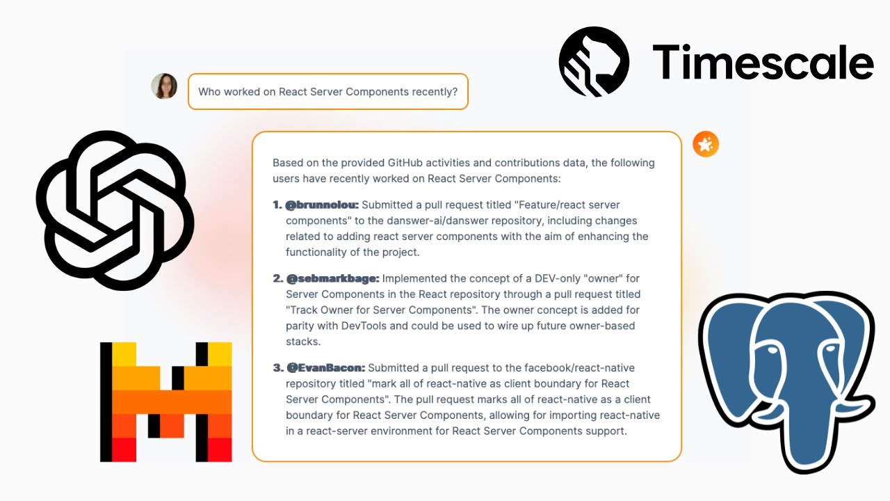 How we built an AI Copilot for Github History with pgvector and Timescale | @OpenSauced