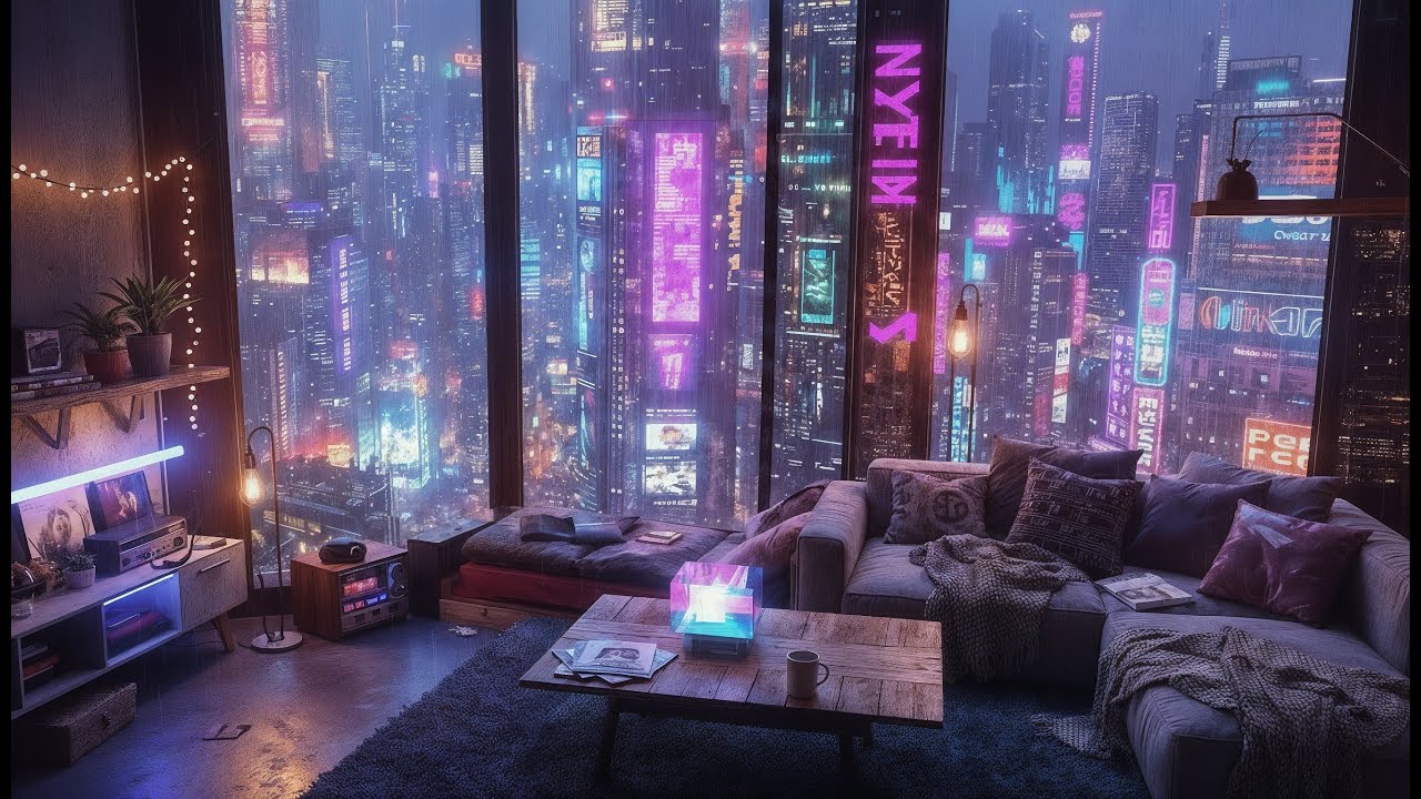Cyberpunk Lofi Radio 🌧️ Night City Rain | Chill Beats for Coding, Study & Focus