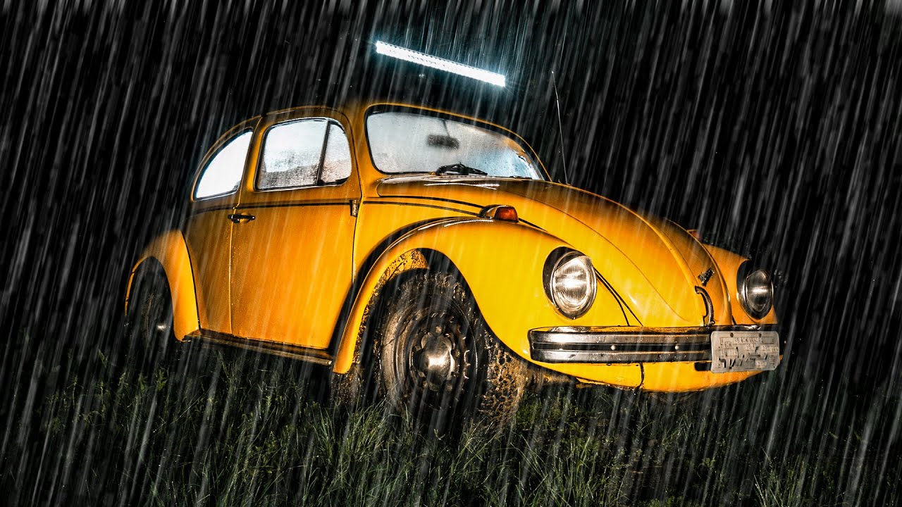 Car Camping In Heavy Rain - Baking Pizza Out of a Small Car